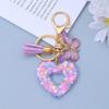 1 stk Nøkkelring Kreativ Sommerfugl Dusk for Lommebok Håndveske Kjærlighetshjerte Bilnøkkel Tilbehør Resin Nøkkelring Krystall