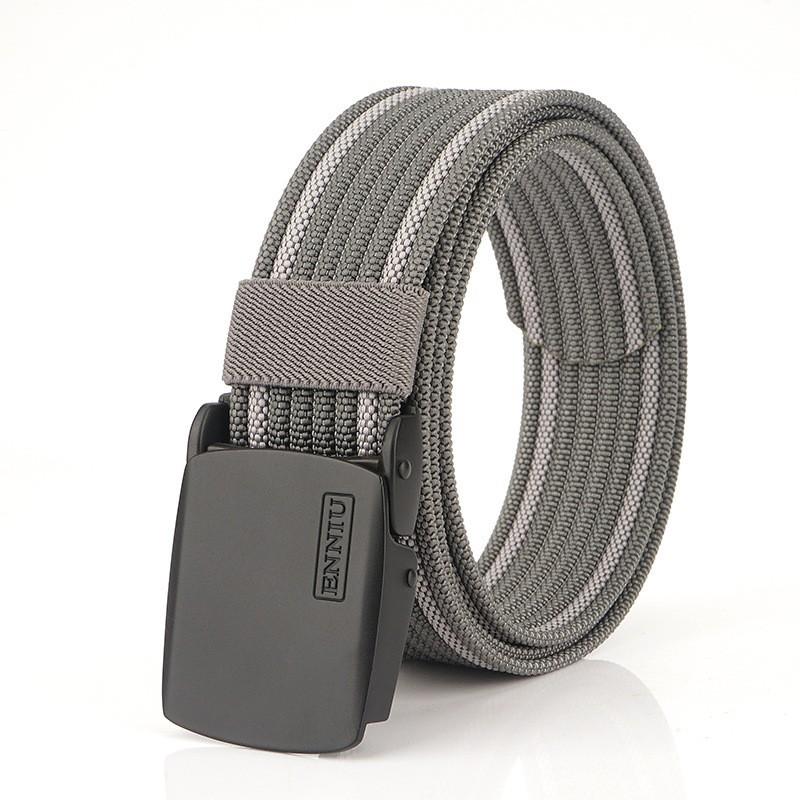 TUSHI Original Belt Men s Automatic Smooth Buckle Nylon Canvas Fashion Business Trouser 100cm