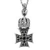 ARTEMISKINGS Crown Iron Cross Pendant AKP0123 Silver accessories for brand silver 925 [Artemis Kings] [Top only] men, jewelry,