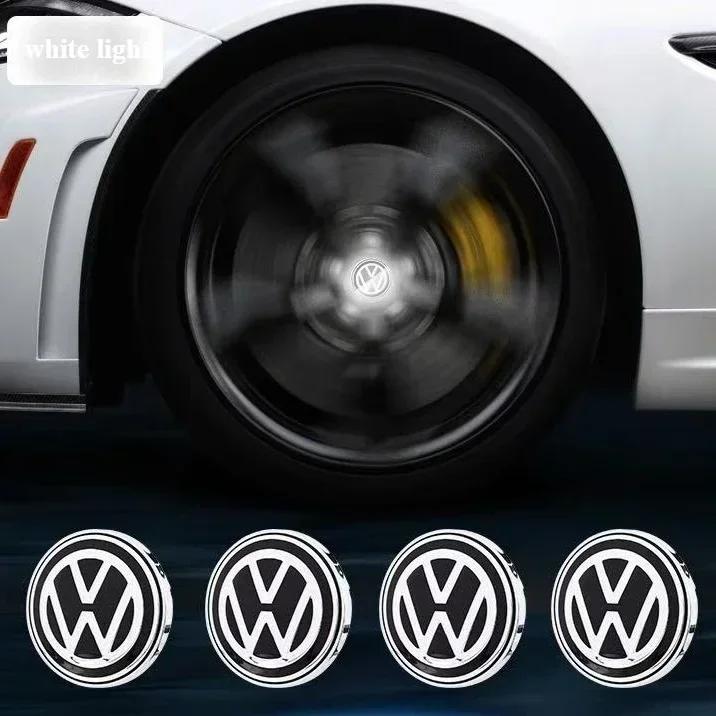 2025 Heiß VW 4 Stück Naben-LED-Lichterkappe Auto Schwebende Beleuchtung Radnabendeckel Kappen Für Volkswagen golf4/6/7 toutan passat ti