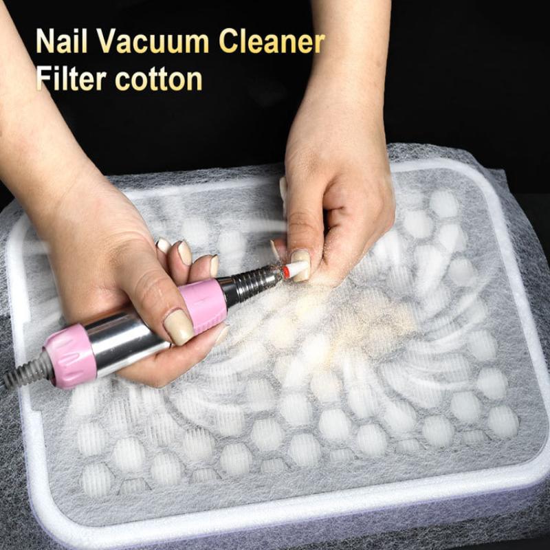 100Pcs Disposable Nail Art Vacuum Dust Collector Non-Woven Filter Paper Manicure Machine Dust Filter Paper