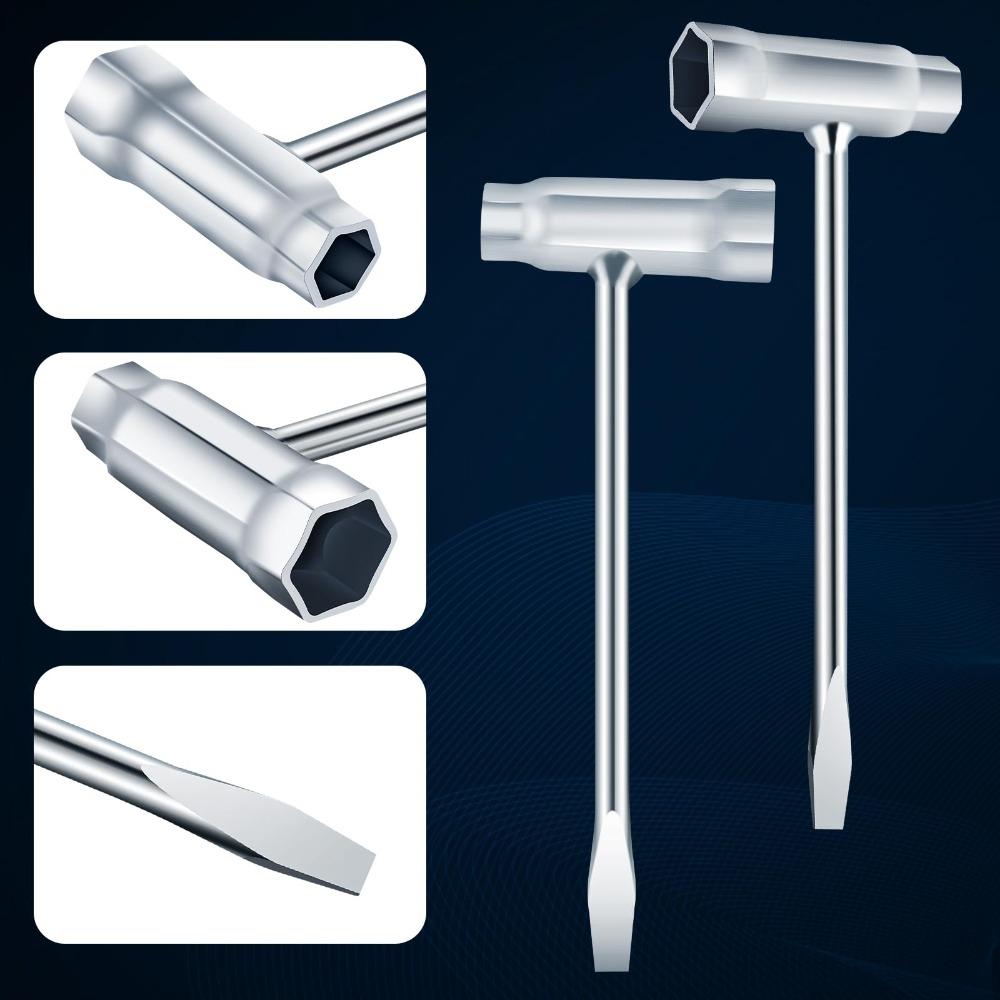 Double Head Mechanical Wrench 13/19mm Saw Chain Wrench High Quality Scrench T Wrench Garden Tools