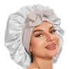 Ladies Satin Ribbon Round Cap Satin Bow Nightcap Hair Care Cap Extra Large Beauty Hair Care Cap