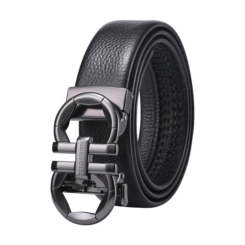Paul Messder Men's High-End Genuine Leather Automatic Buckle Belt