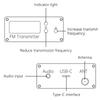 FM Transmitter 0.5W Digital Display Stereo FM Radio Broadcaster 76 108MHz Adjustable Frequency 2000m Range Compact