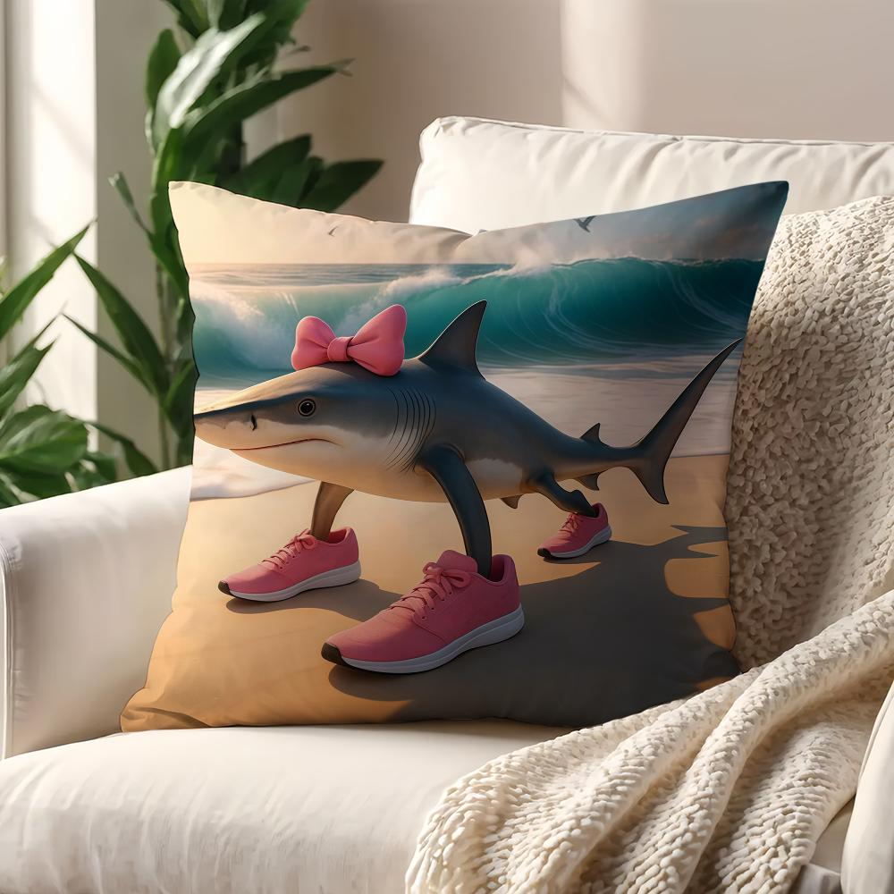 Italian B-Brainrot Animals Meme Cushion Cover For Pillow Printing Sofa Decoration Home Car Room Coffee Office Nordic Simplicity