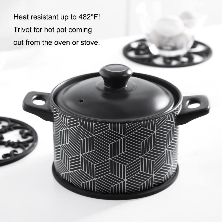 Silicone Trivet Mat Hot Pot Holder Hot Pads for Table and Countertop Teapot Trivet Kitchen Trivets NonSlip and Heat Resistant M