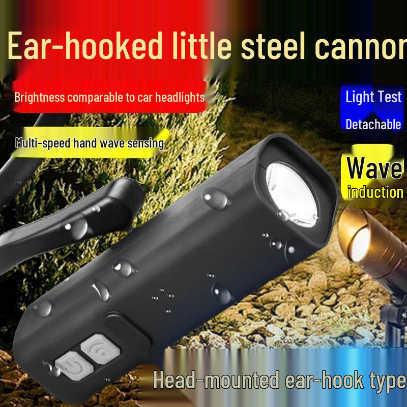 Rechargeable Waterproof LED Headlamp for Night Fishing, Cycling, and Mining with Long Battery Life