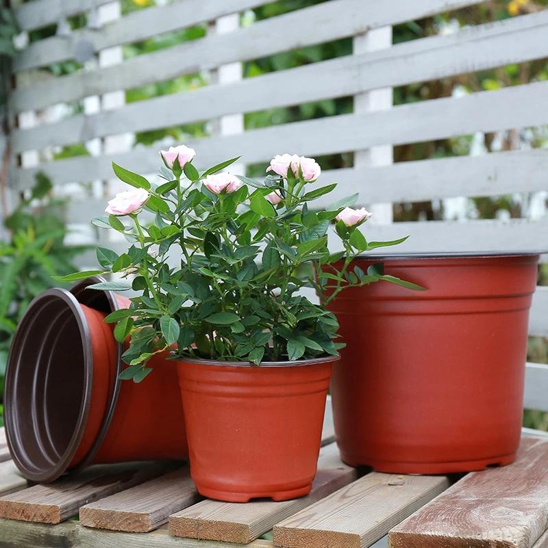 50/20Pcs Plastic Flowerpots Simple Nursery Seedling Pot Flowers Seed Breeding Planters Container Box Garden Supplies Tool
