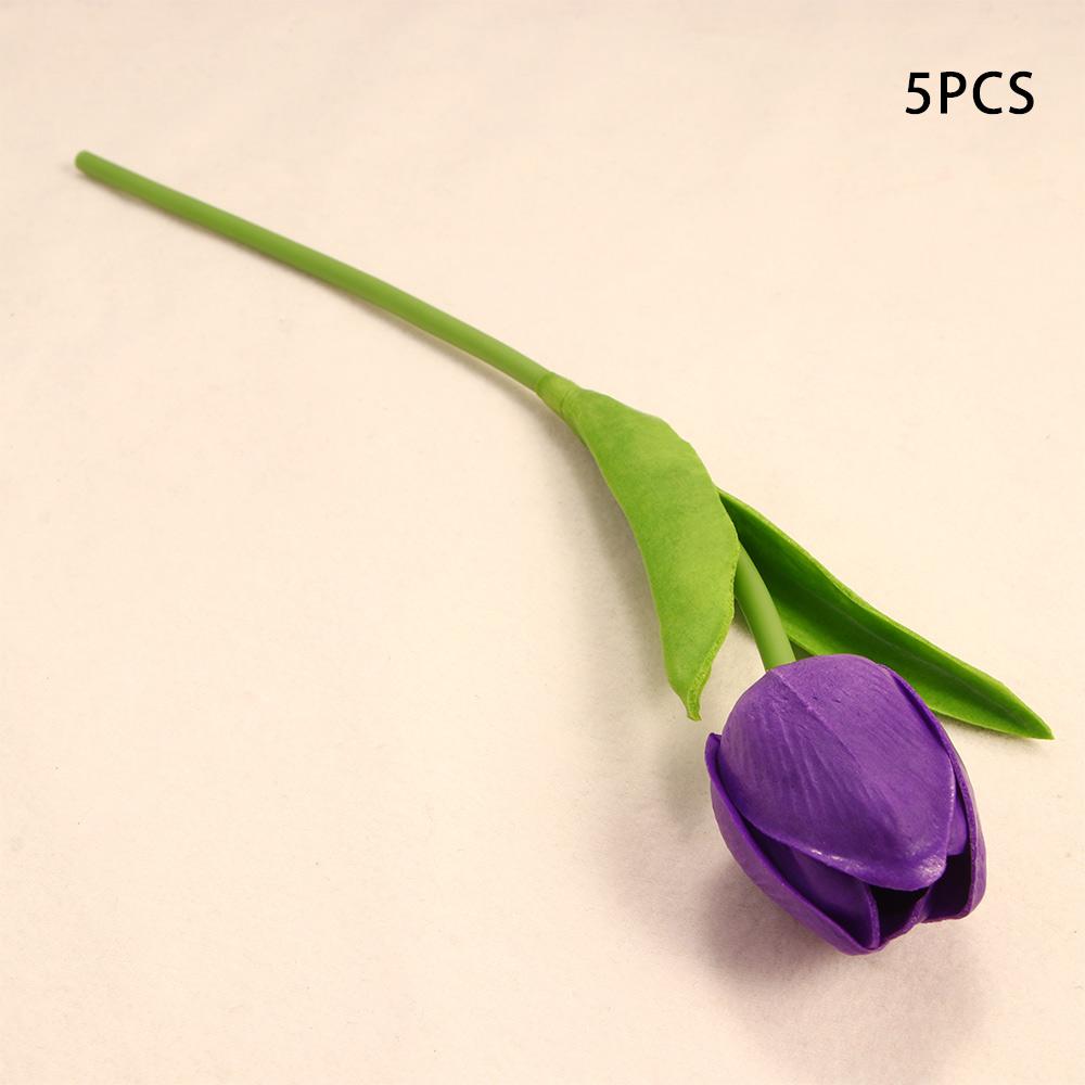 DIY Real Touch Garland Bridal Bouquet Wedding Room Fake Flowers Tulip Artificial Plant Tulipanes