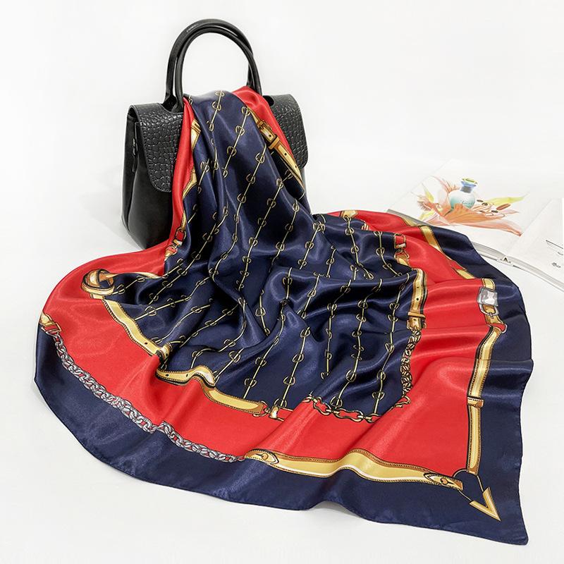 Hochwertige, luxuriöse Seidenschals, Stirnband, Schals, Halstuch für Damen, Ketten-Seidenschal, dekorativer Schal für Damen