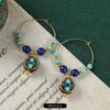 Original Handmade Nepalese Earrings Tibetan Niche Personality Earrings Female Exotic Xizang Retro Earrings