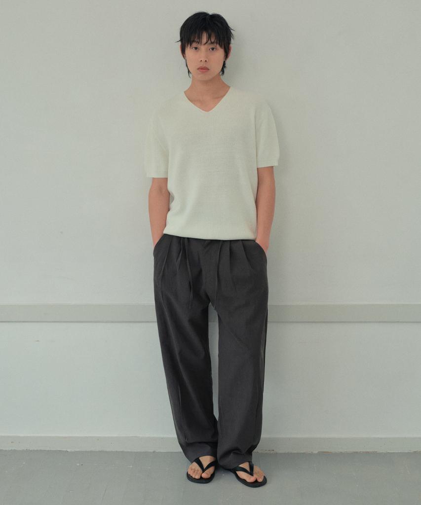 Wednesday Oasis Washable Every V-Neck Half Knit_Ivory(Wc26Kn49)