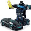Children's 2025 new toy graffiti inertia deformation car racing one-click deformation robot