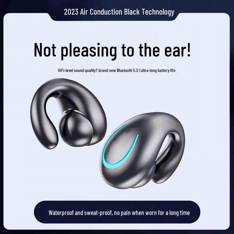 Sporty Over-Ear Wireless Bluetooth Ear Clip Earbuds for Men & Women