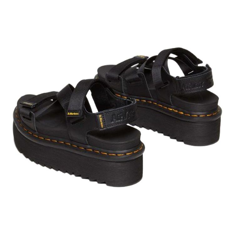 Dr. Martens Nylon Comfortable Versatile Beach Sandals Unisex Sandals Black 31805001