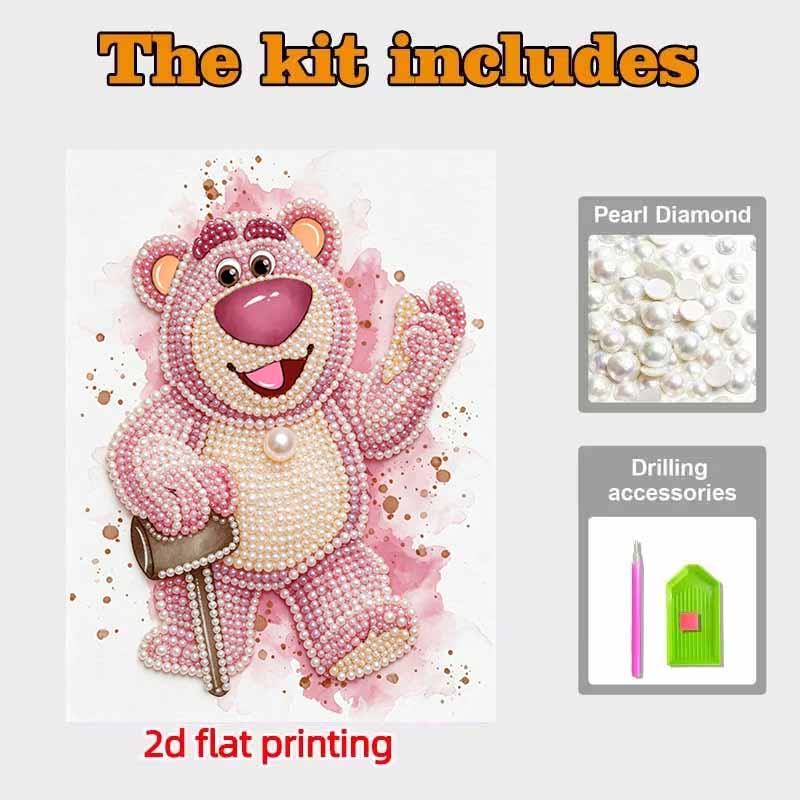 Disney DIY Pearl Art Painting Toy Story Strawberry Bear Home Wall Decoration Pearl Gem Painting Pictures Crafts Home Decoration