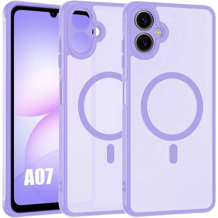 Coque de Protection - BOOLING - pour Samsung Galaxy A07 - avec Anneau Magnétique et Film Caméra - Violet