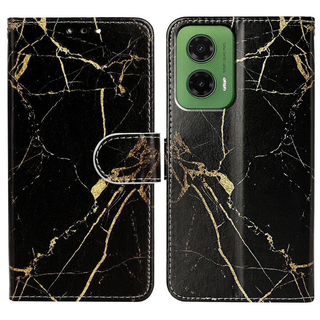 For Motorola Moto G35 5G Case Pattern PU Leather Flip Phone Cover