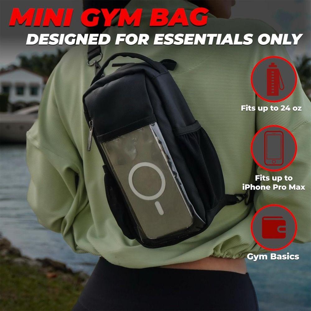 Large Capacity Magnetic Water Bottle Bag Muti-Pocket Gym Bag New Water Cup Holder  Gym Specific
