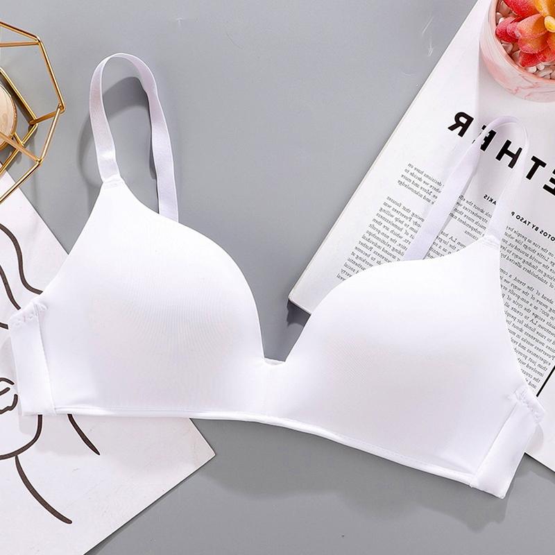 

1 шт. Женский дышащий бесшовный бюстгальтер тонкий женский бюстгальтер сексуальное нейлоновое пуш-ап нижнее белье без косточек 36/80AB белый