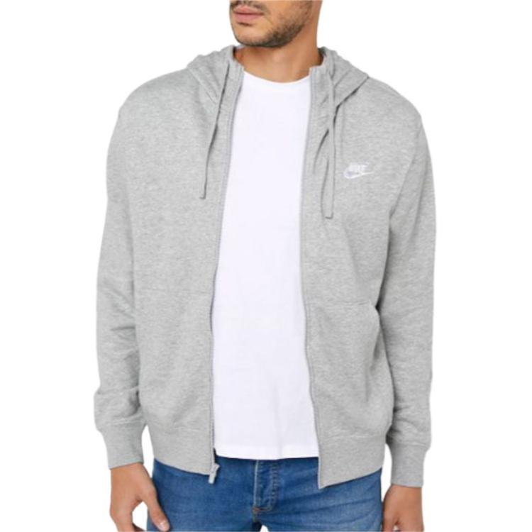 Nike Casual Sports Solid Color Zipper hoodie Jacket Gray Men's BV2645-063