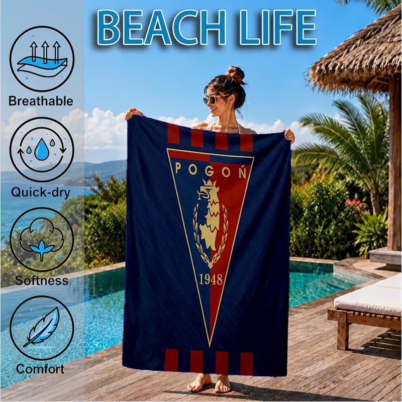 Pogoń Football Crest Beach Towel, Quick-drying, Easy to Care for, Suitable for Both Fitness and Beach Vacations,Sports Essential