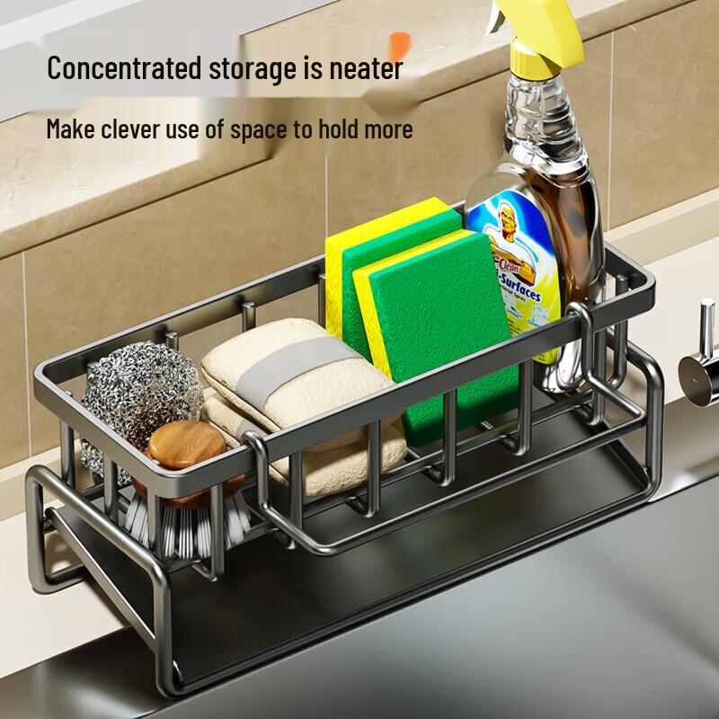 Yun Chu Kitchen Sink Sponge & Rag Drain Rack