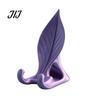 Portable Mobile Support Leaf Shaped Phone Stand, 3D Printed Holder with Double Desktop Hook Support, Creative Hands Free Video Cradle, Artistic Decor