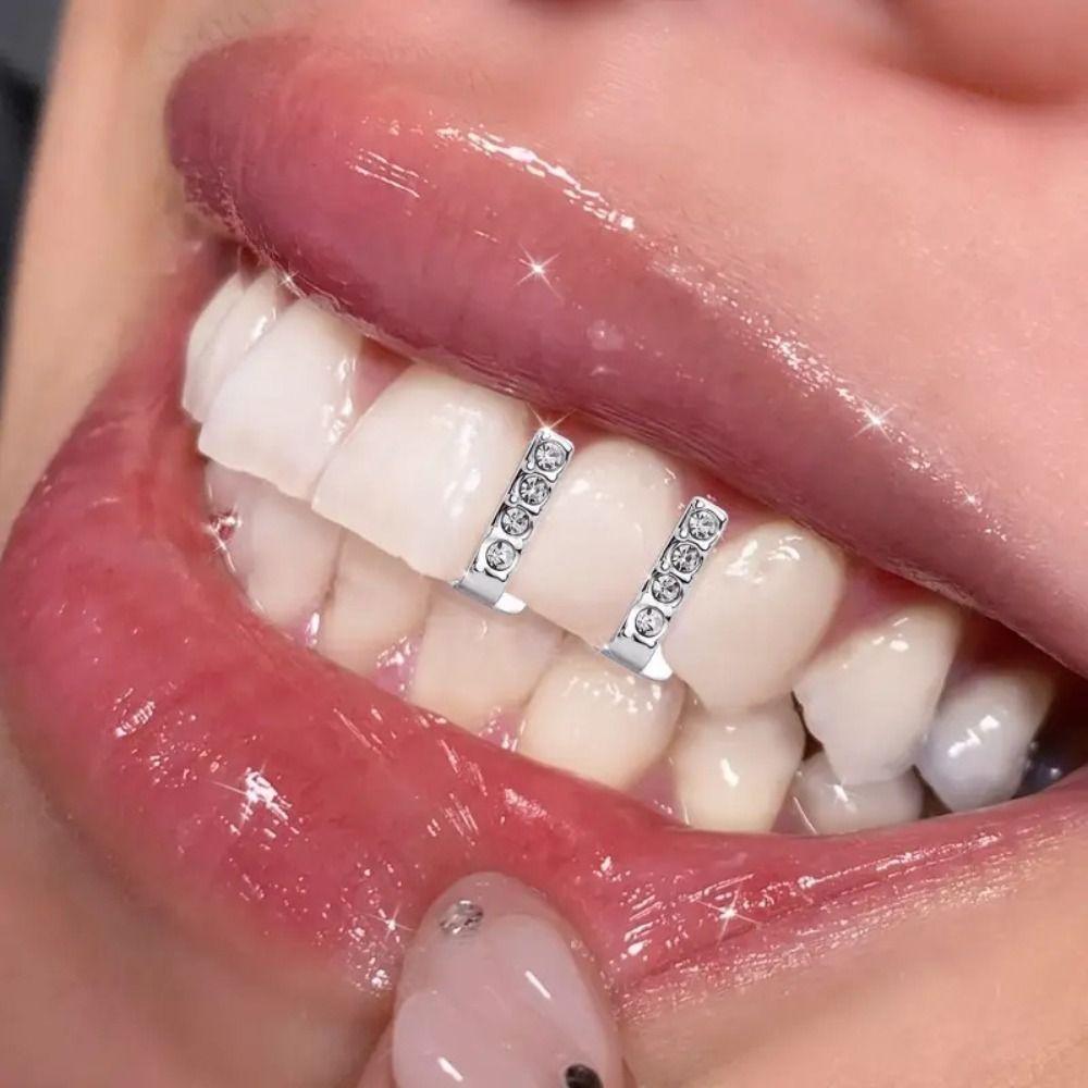 3/5Pcs Punk Hip Hop Teeth Grillz Funny Single Clips Grillz Creative Single Dental Braces  Men/Women