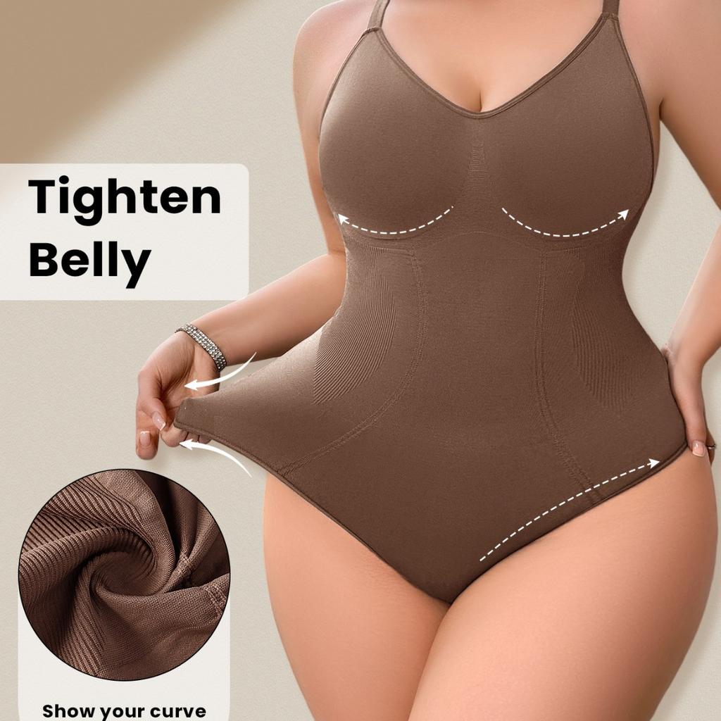 Seamless Tank Top Bodysuit Shapewear, One Piece Tummy Control Butt Lifter Push Up Full Body Shaper