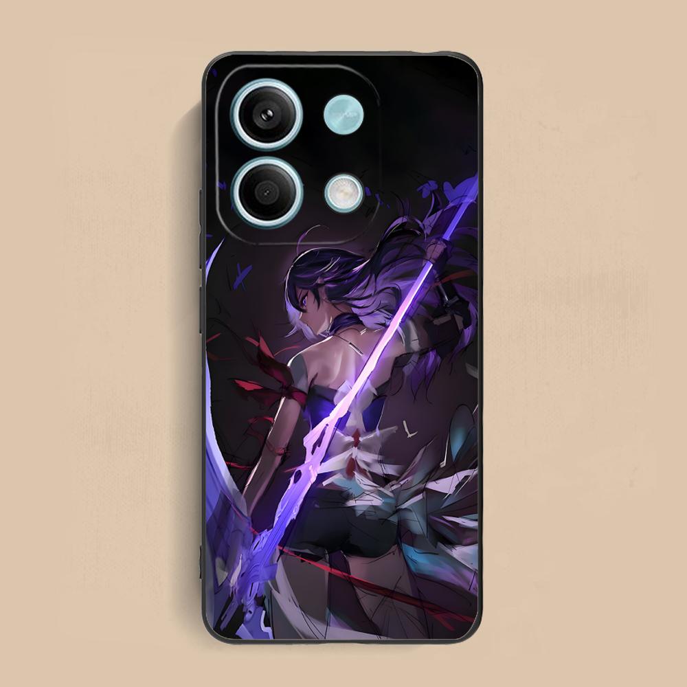 HSR Acheron Matte TPU Mobile Phone Case for Xiaomi Redmi Note 14 13 12 11 S Pro Plus 4G 5G Colorful Printing Cover
