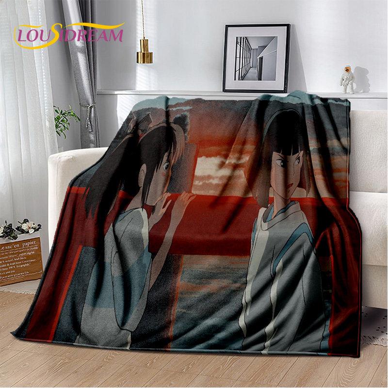 Spirited Away Cartoon Anime Soft Plush Blanket,Flannel Blanket Throw Blanket for Living Room Bedroom Bed Sofa Picnic Cover Kids
