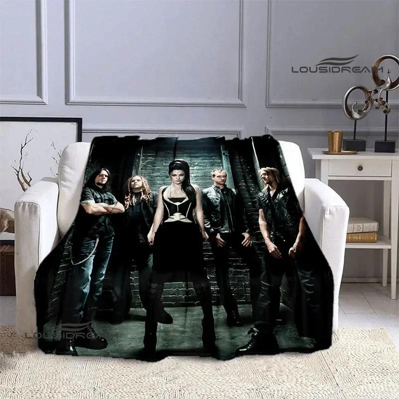 EvaneScence Band Retro Printed Blanket Fashion Warm Blankets Flannel Blanket Bed Linings Home Travel Blankets Birthday Gift