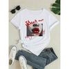 European Size Plus Size - Women'S Crew Neck T-Shirt - Bold "SPANK ME LIKE YOU MEAN IT!" Graphic Tee with Red Lettering