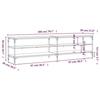 VidaXL Meuble TV noir 200x30x50 cm bois d'ingénierie et métal 826759