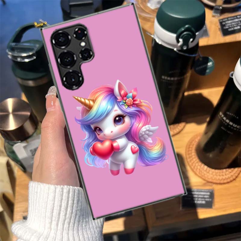 Cute Unicorn Baby Cases Phone Case for Samsung Galaxy S26 Ultra S25 Edge S24 S23 FE S21 Plus S20 S22 Cover TPU Capa Shell Shockp