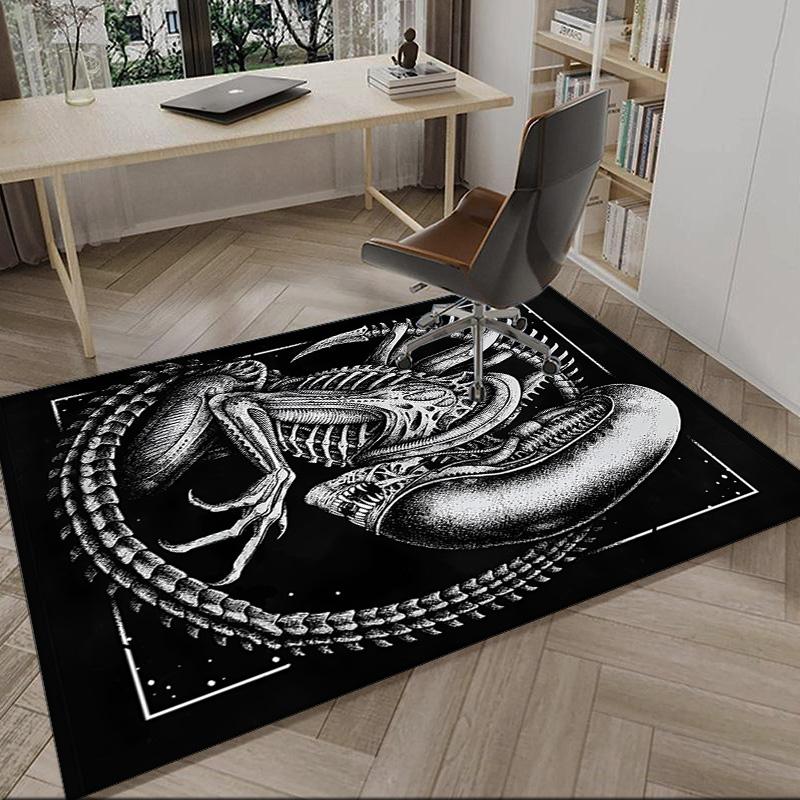 Alien Fire Carpet, Kitchen Rugs, Yoga Mat, Non-Slip Mats, Rug for Bathroom, Living Room bedroom, Camping Rugs Christmas Gift
