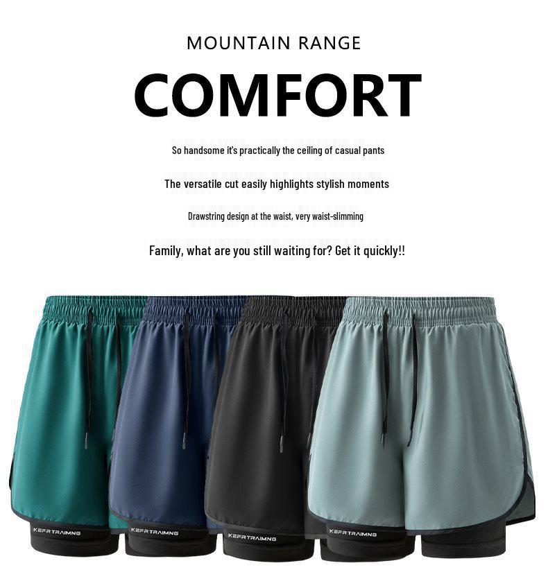 2026 Dual-Layer Men's Shorts: Sports, Running, Beach, Fitness