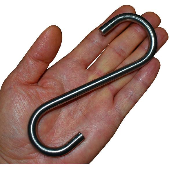 Heavy Duty S Hooks Hanging Metal Hook Large 304 Stainless Steel Diameter 5/16 in Rust Proof for Swing Hammock Garden Outdoor Tools