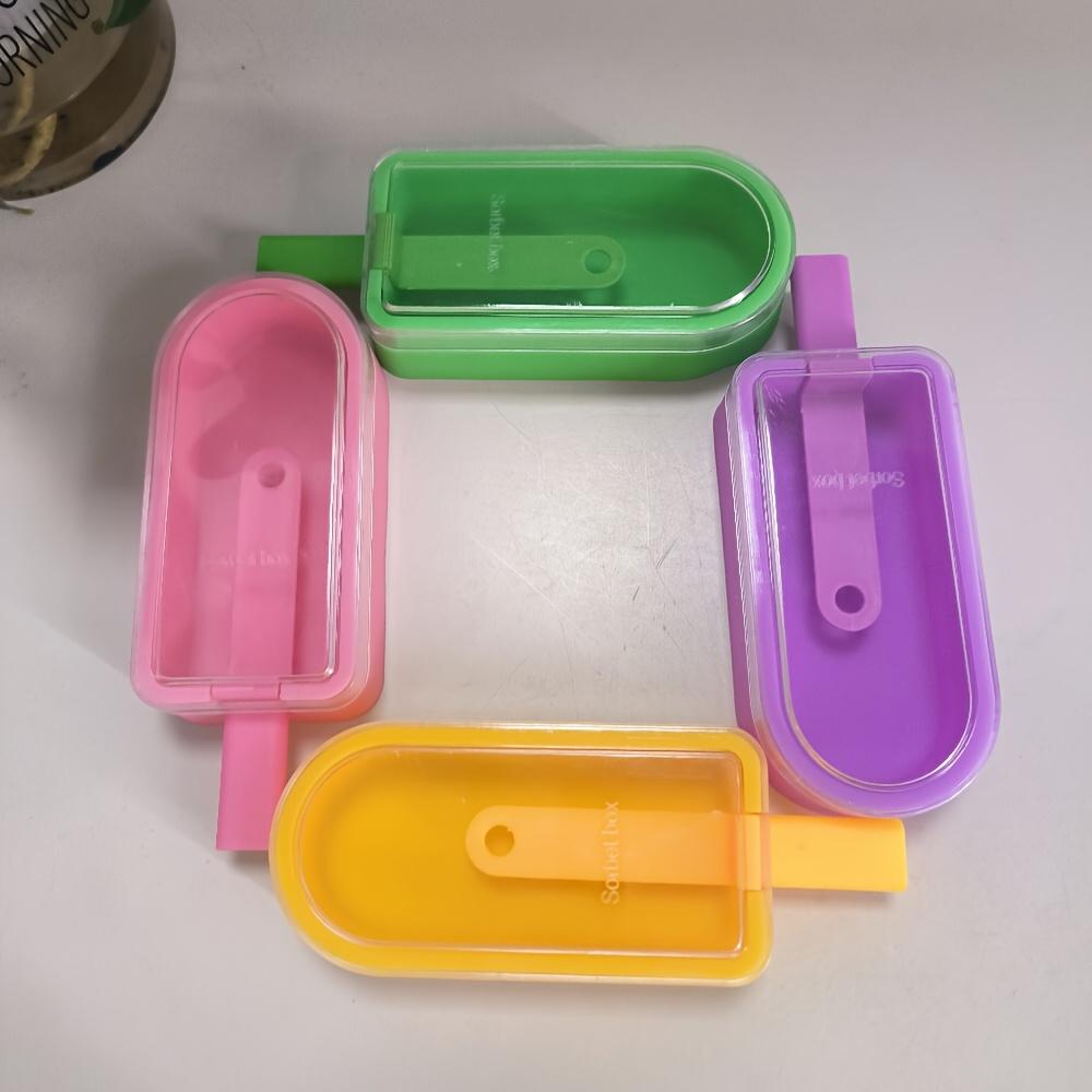 

4 шт. Силиконовые формы для мороженого пищевого класса, многоразовый набор для приготовления эскимо без БФА для домашних замороженных лакомств, эскимо, формы для кубиков льда 4pcs