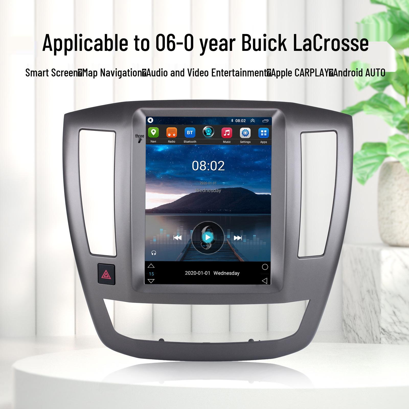 

2006-2008 Buick LaCrosse Беспроводной CarPlay Android Навигационная Радио DVD 4-core, Android 13, 2+32G, Button Version