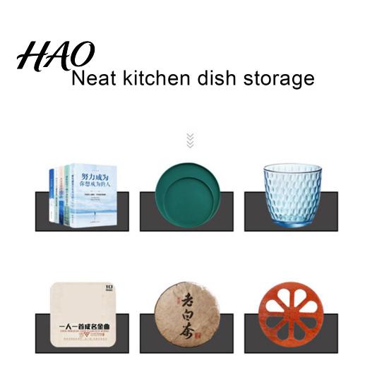 Cabinet Tableware Organizer Kitchen Storage Rack Bamboo Anti-skid Plate Pot Lid Dish Laptop Bowl Drying Holder Organization Cutting Board Drainage