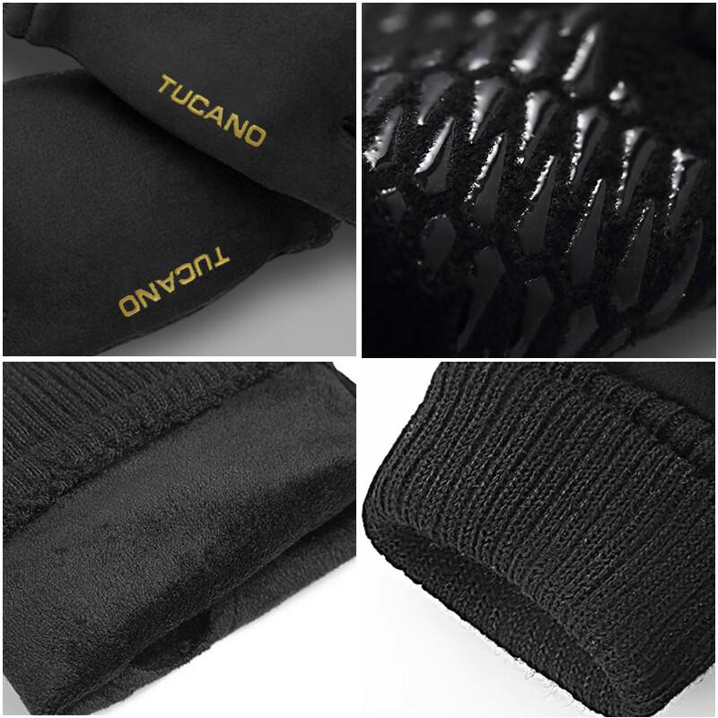 Woodpecker Herren Wildleder Warme Halbfingerhandschuhe