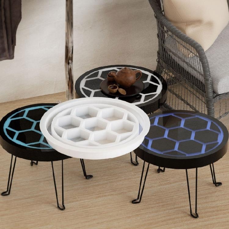 Handcraft Own Resin Art with Our Sturdy Silicone Mold Home Accessory for Creating Bespokes Circular Tabletop Decoration
