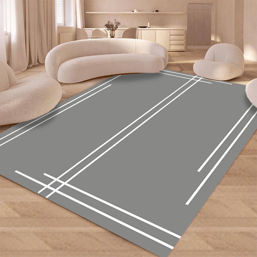 

Living Room Bedroom Carpet Modern Geometric Stripe Grid Carpet Dining Room Carpet Dormitory Carpet Home Non-slip Decoration 50X80CM