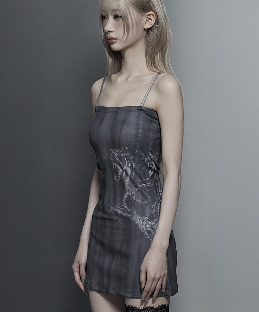 Etosome Side Cut-Out Mini One-Piece (Charcoal)
