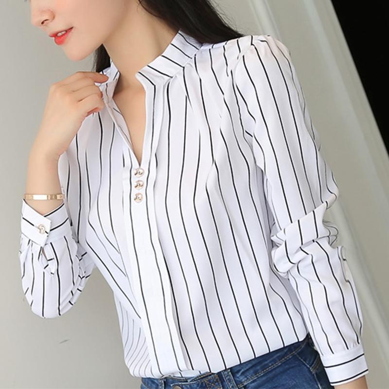 Blouses Fashion Striped Print Casual 