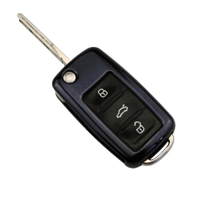 TPU 2 3 Button Remote Key Shell Case Car Key Cover Case for VW Golf for Skoda Yeti Superb Rapid Octavia for SEAT Leon Ibiza
