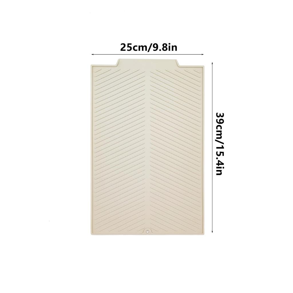 Large Silicone Striped Draining Mat - Minimalist Square Picnic Bar Pad